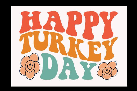 Retro Thanksgiving SVG Design, Happy Tur