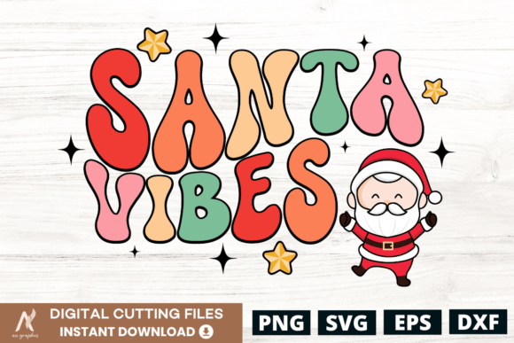 Santa Vibes Retro Groovy SVG Review