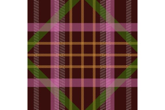 Square Retro Tartan Plaid Pattern Art Review